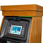 wooden atm cabinet display screen